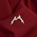 Butterfly Crystal Drop Earrings for Women | Elegant Silver Tone Statement Jewellery