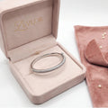 Silver Tone CZ Tennis Bangle Bracelet for Women | Pavé Cubic Zirconia Hinged Bracelet | Minimalist Luxury Jewelry