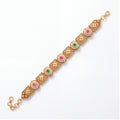 Traditional Multicolor Pearl Stone Bracelet for Women | Gold Tone Ethnic Jewellery
