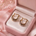 Vintage Filigree Hoop Earrings for Women | Tri Tone Openwork Hoops | Gold Silver Rose Gold Brass Statement Jewelry